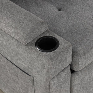 Convertible L Shaped Sofa Couch With Storage, Cup Holders, USB Ports
