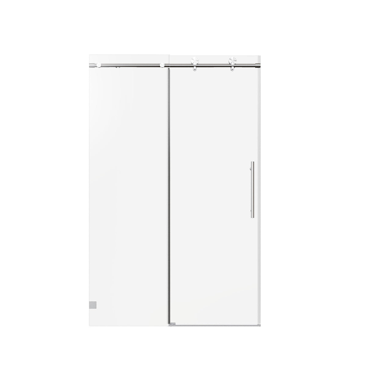 Frameless Single Sliding Soft Close Shower Doors, 5/16" Sgcc Tempered Glass