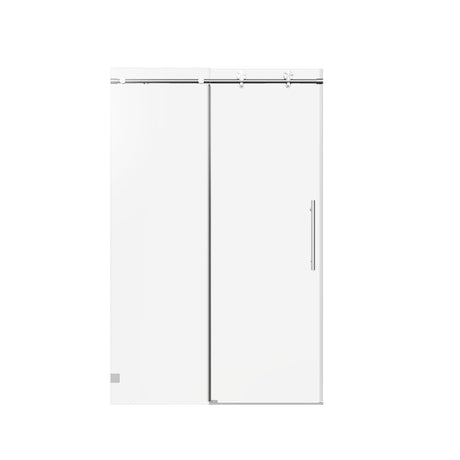 Frameless Single Sliding Soft Close Shower Doors, 5/16" Sgcc Tempered Glass