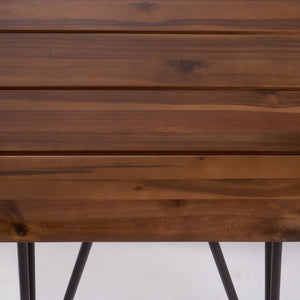 Zenith - Outdoor Industrial Accent Table (Set of 2) - Teak