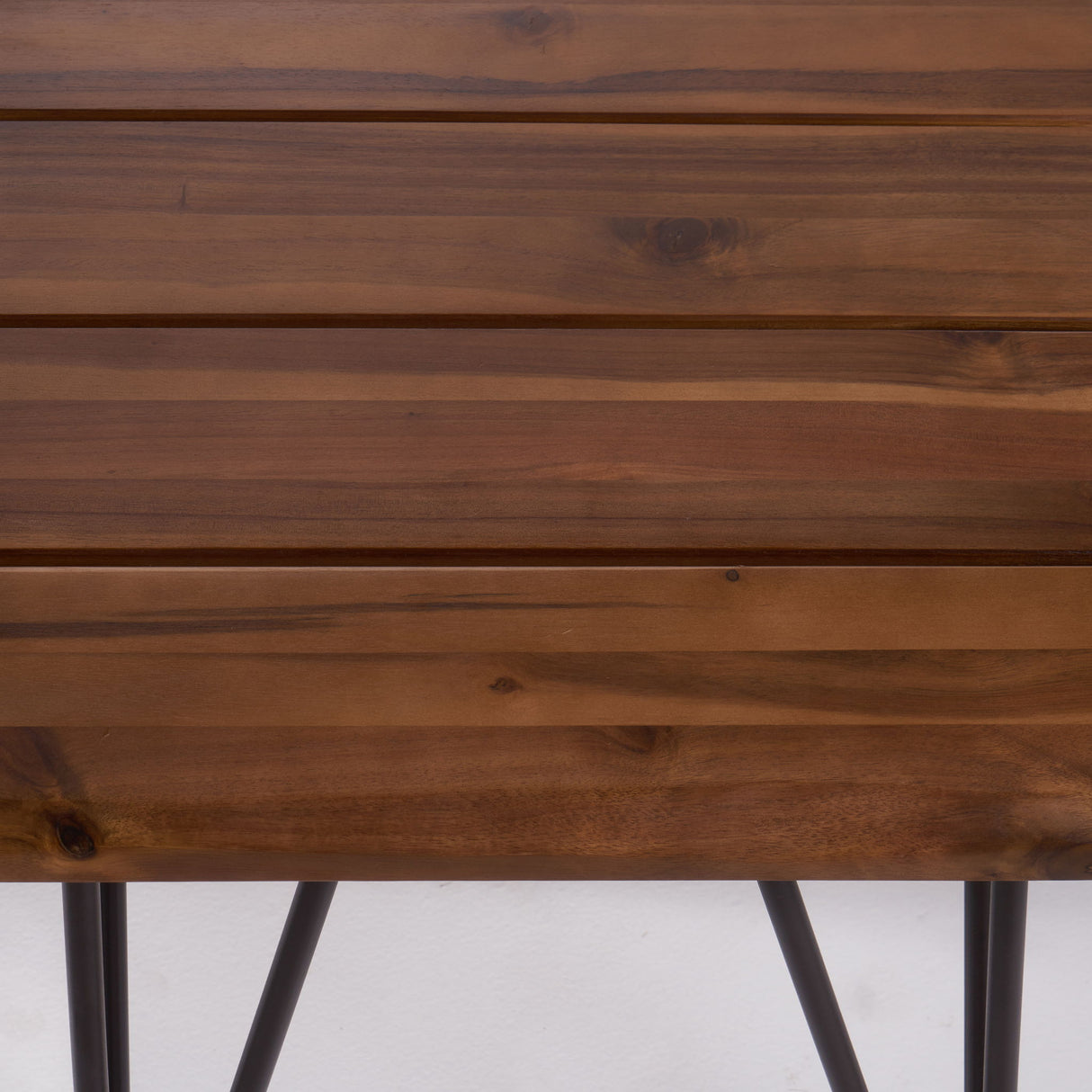 Zion - Outdoor Industrial Iron And Coffee Table - Teak