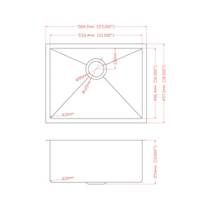 Undermount Steel Kitchen Sink, Deep Single Bowl Basin