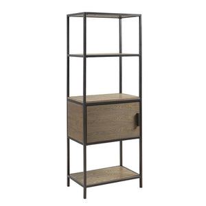 Darley - 3 Shelf Bookcase With Storage Cabinet - Gray
