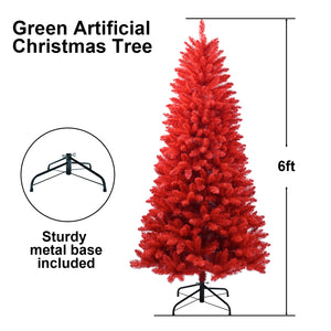 7FT Red Christmas Tree