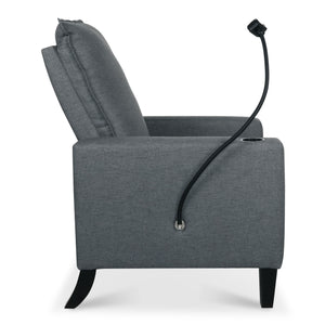Recliner Chairs For Adults, Adjustable Recliner Sofa With Mobile Phone Holder & Cup Holder, Modern Reclining Chairs Fabric Push Back Recliner Chairs For Living Room, Bedroom