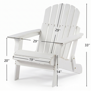 Oversize Wooden Outdoor Folding Adirondack Chair