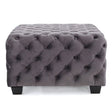 Modern Glam Ottoman With Velvet Upholstery And Button Tufted Design - Best Buy Furniture