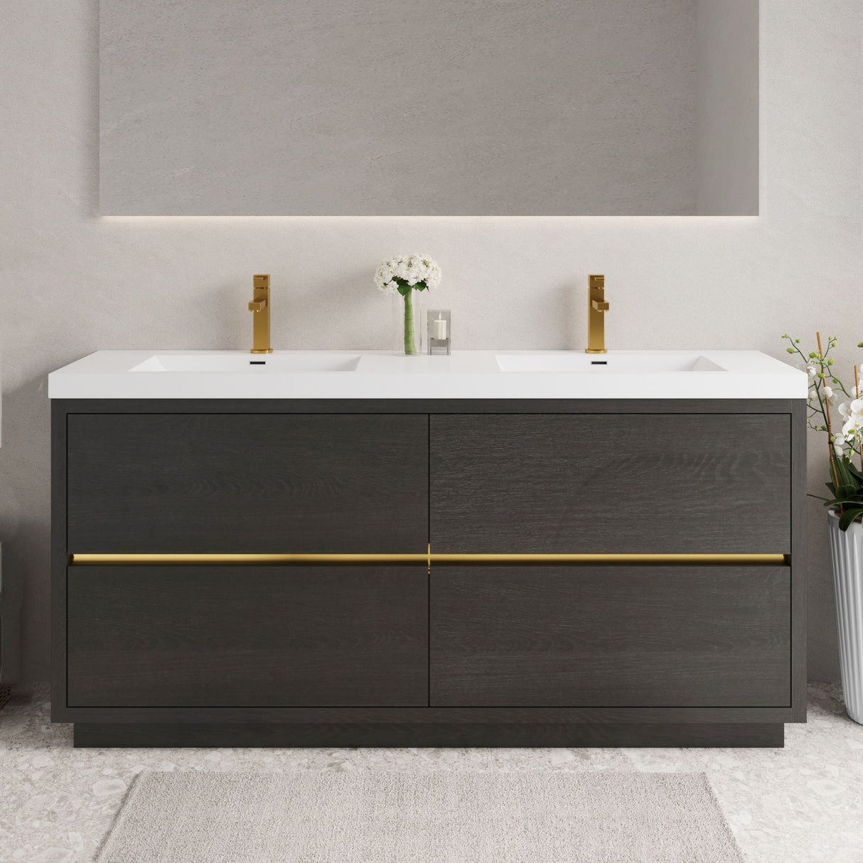 Bathin Freestanding Bathroom Vanity With Double Sinks