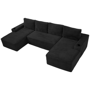 Compressible U-Shaped Sectional Sofa Set
