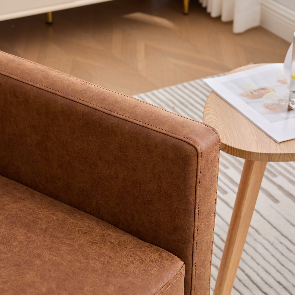 30.7"W Upholstered Square Swivel Accent Chair