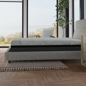 Hybrid copper gel cooling memory foam mattress with edge support and air ridge foam