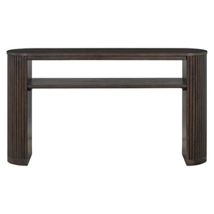 Console Table With Fluted Legs, Open Shelf