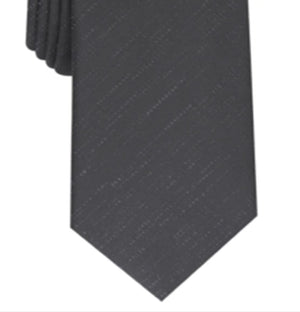 Alfani Mens Echo Silk Blend Metallic Neck Tie Black O/S