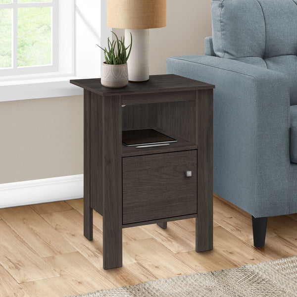 Accent Nightstand Side Table, Storage, Transitional - Oak - Best Buy Furniture