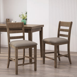 Farmhouse Upholstered Wood Counter Stools - Best Buy Furniture