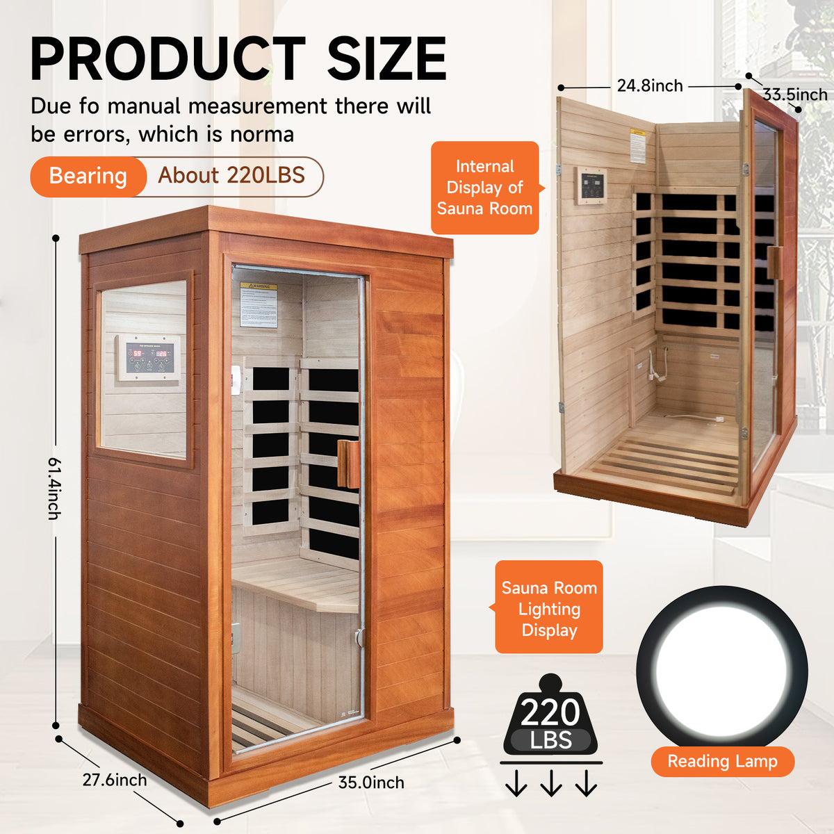 HOSAUNA Sauna Accessory for Small Spaces