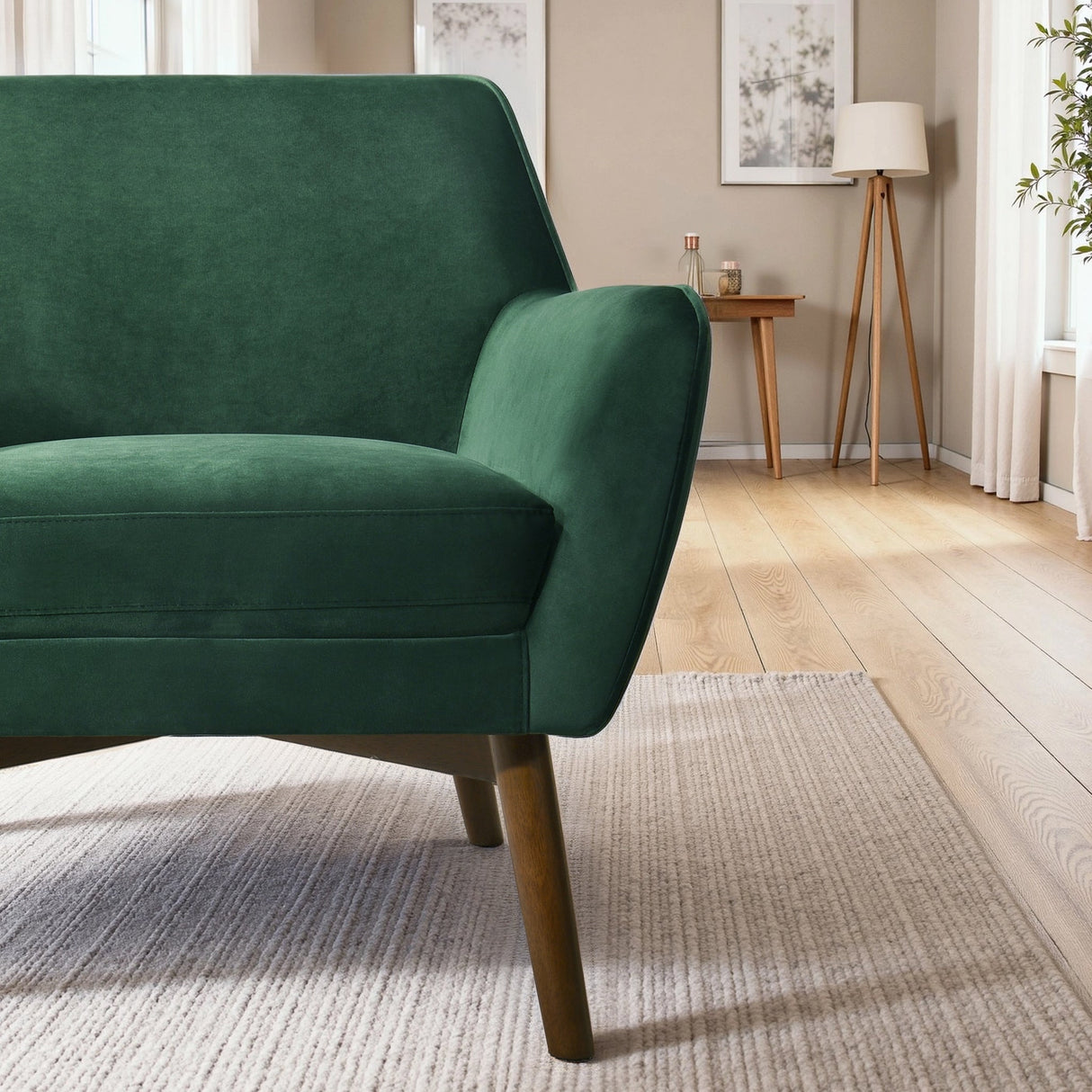 Panom Forest Velvet Accent Chair