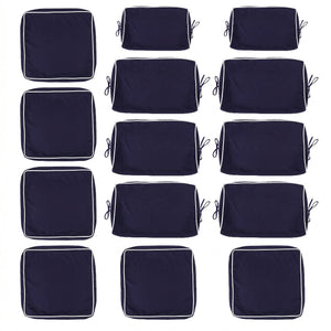 Cushion Covers for 7-Piece (6-Seaters) Wicker Rattan Sectional Sofa - Navy Blue