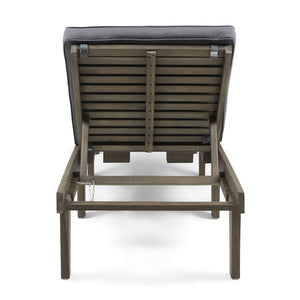 Ariana - Wood Chaise Lounge With Cushion