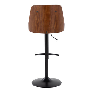 Gianna - Mid Century Modern Adjustable Barstool, Swivel With Rounded T Footrest (Set of 2)
