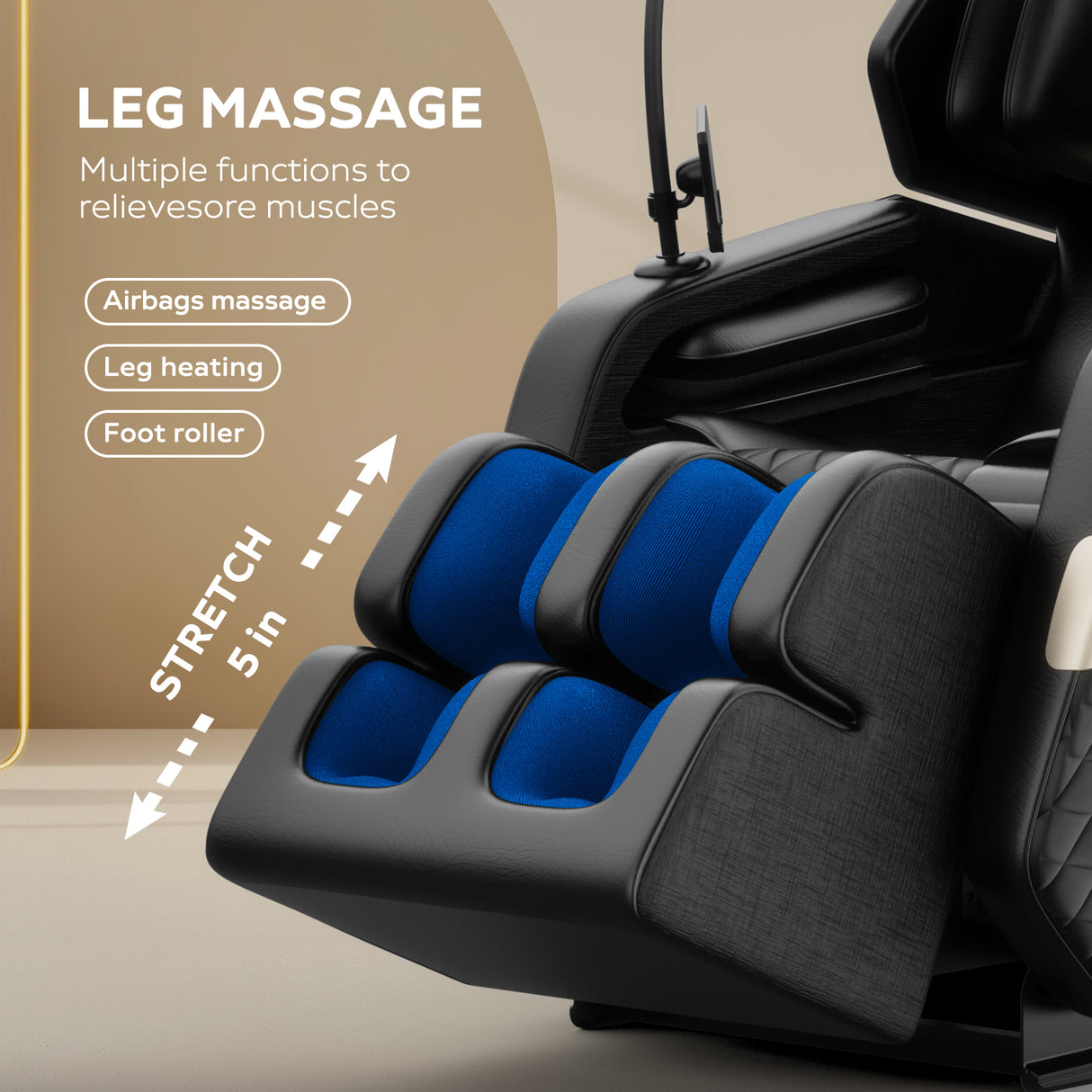 2024 Massage Chair Recliner with Zero Gravity and Full Body Air Pressure
