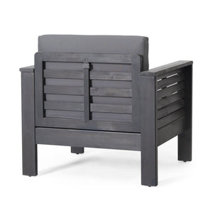 Slat Design Club Chairs With Cushions