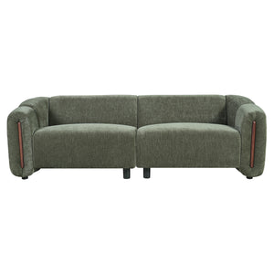 87.4" Modern Minimalist Curved Block Sofa