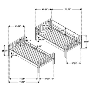 Ponderosa - Twin Over Twin Bunk Bed With Accents - Natural
