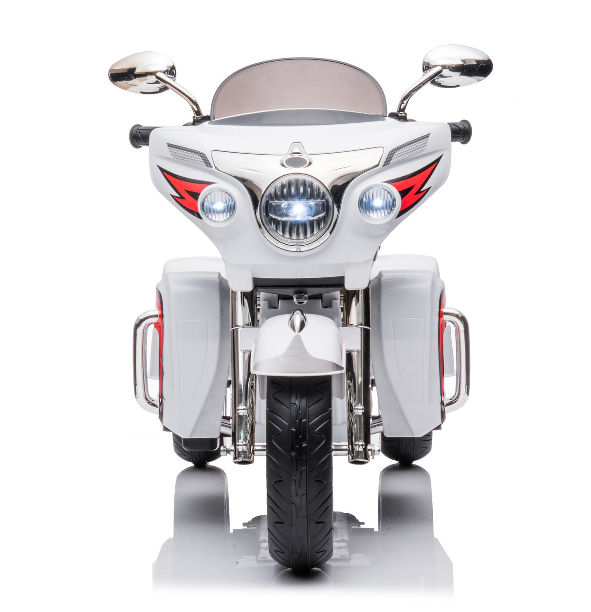 12V Kids Ride On Motorcycle, Electric Toddler Motorcycle Toy with LED Lights, Wireless Music, Large Storage Trunk, Soft PU Seat, Forward & Reverse, Rechargeable Electric Vehicle for 3-6 Years Old