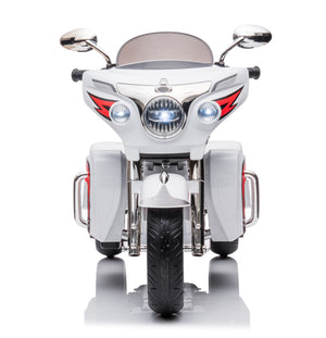 12V Kids Ride On Motorcycle, Electric Toddler Motorcycle Toy with LED Lights, Wireless Music, Large Storage Trunk, Soft PU Seat, Forward & Reverse, Rechargeable Electric Vehicle for 3-6 Years Old