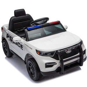Licensed Ford Police 12V Ride-On Truck with Parental Remote Control