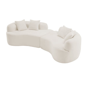 Curved 4 Seater Full Compression Sponge Sofa