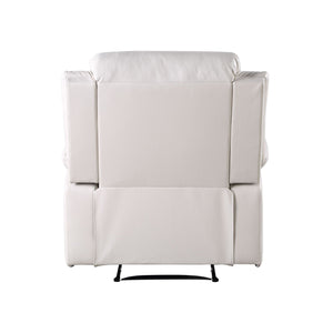 Eilbra - Synthetic Leather Power Motion Recliner - Beige - Best Buy Furniture