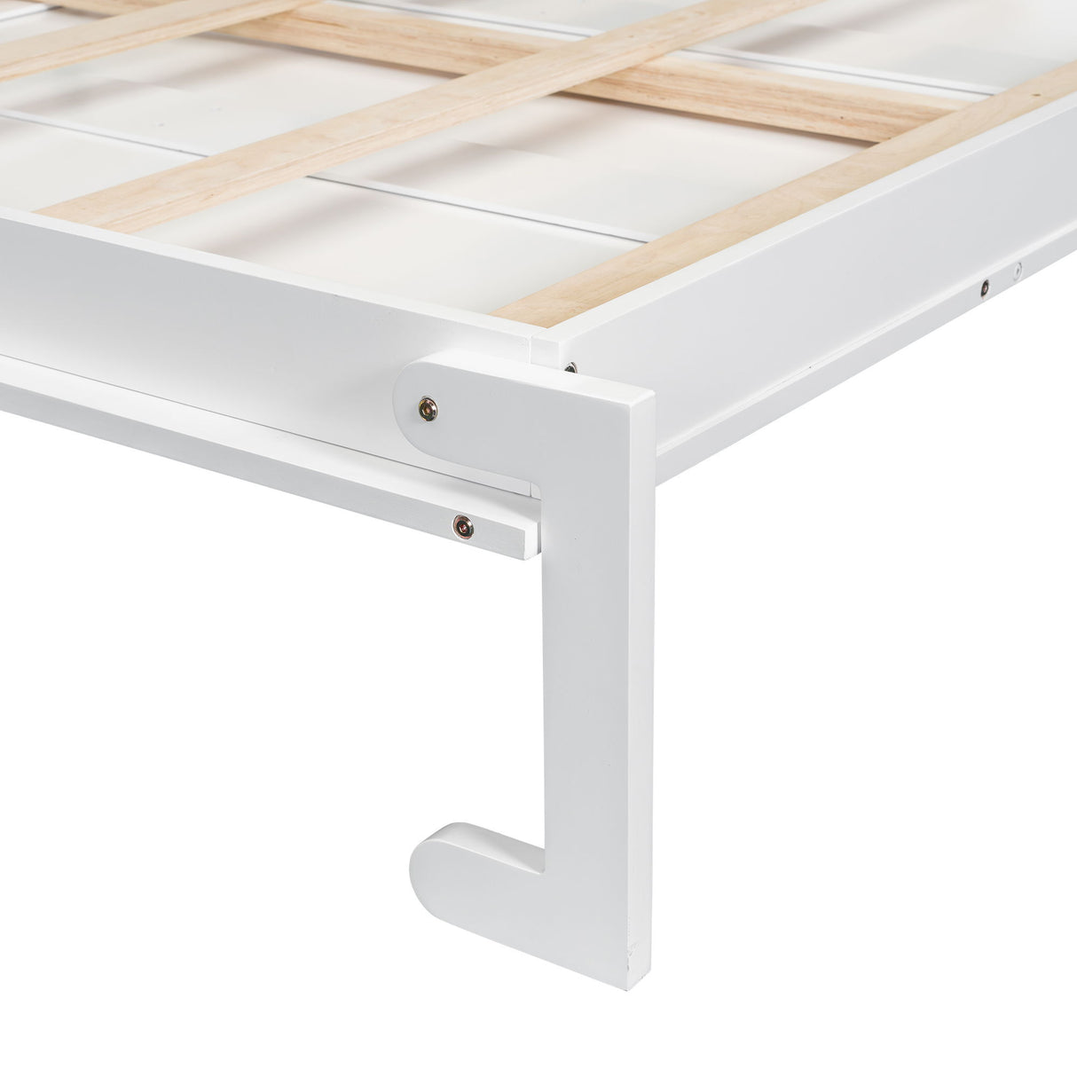 French Style Murphy Platform Bed With Shelf, Side Cabinets, Drawers And LED