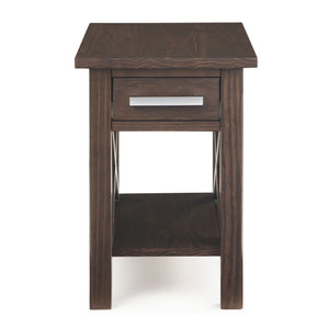 Kitchener - Narrow Side Table - Warm Walnut Brown