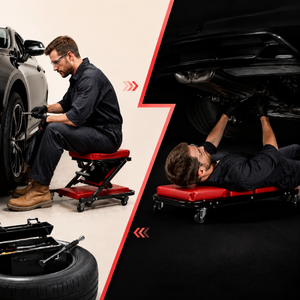 Adjustable Z-Shape Rolling Mechanic Stool