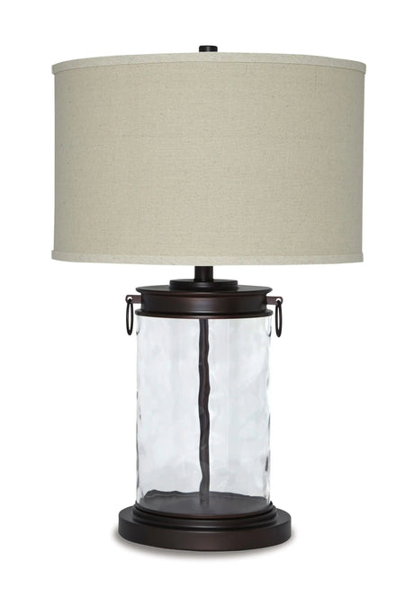 Tailynn - Glass Table Lamp - Clear / Bronze Finish - Best Buy Furniture