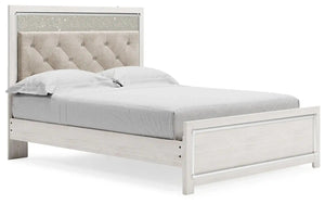 Altyra - Queen Panel Bed With Roll Slats - White - Best Buy Furniture