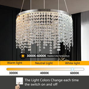 16-Inch Luxury Crystal LED Chandelier
