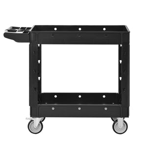 Two-Shelf Utility Cart with Wheels, 600 lbs Capacity