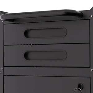 Rolling Tool Cabinet Heavy Duty Garage Storage With Lockable Doors & Drawers