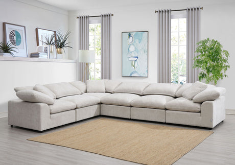 Naveen - 6 Piece Modular Sectional - Ivory - Best Buy Furniture