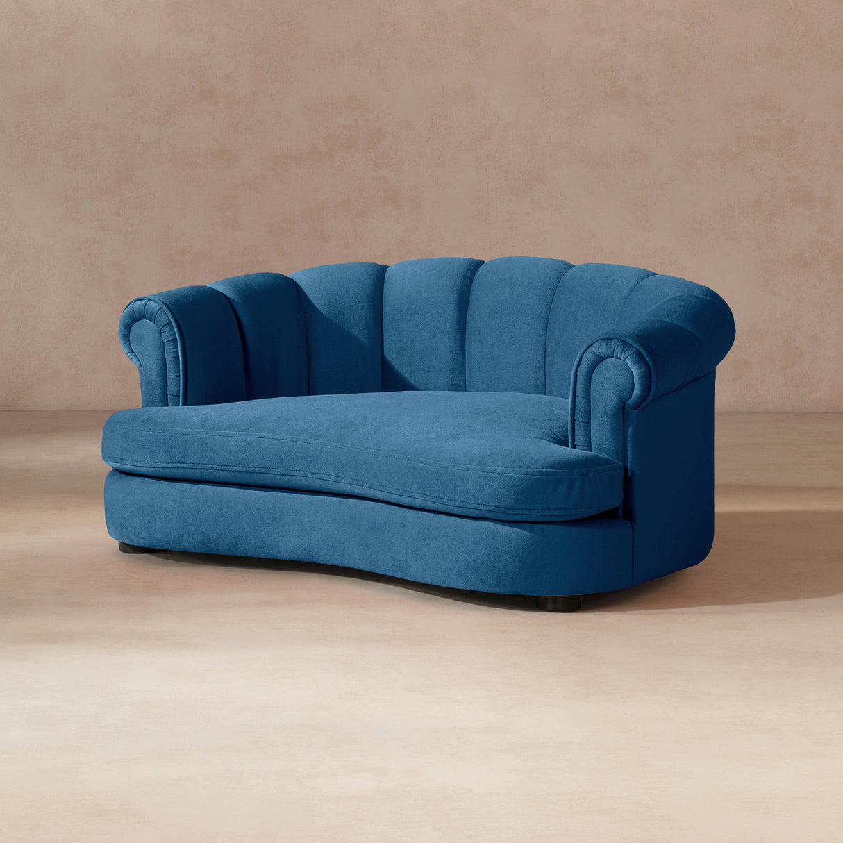 Halle 35.5" Rolled Arm Channel-Tufted Dog Sofa Bed, Medium, Satin