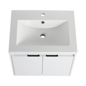 24" Bathroom Vanity With Resin Sink