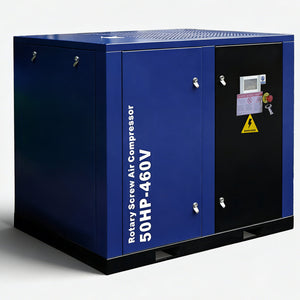 50HP Rotary Screw Air Compressor, 219CFM, 125PSI, 460V 3-Phase