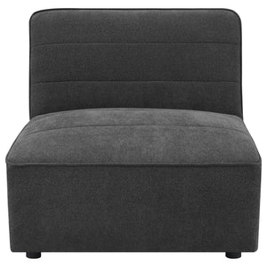 Ortega - Upholstered Armless Chair - Charcoal