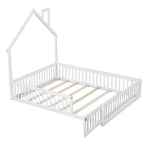 House Platform Bed With Guardrail
