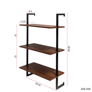 3 Tier and 2 Tier Bathroom Shelves Metal, Wood Hanging Storage Bookshelf