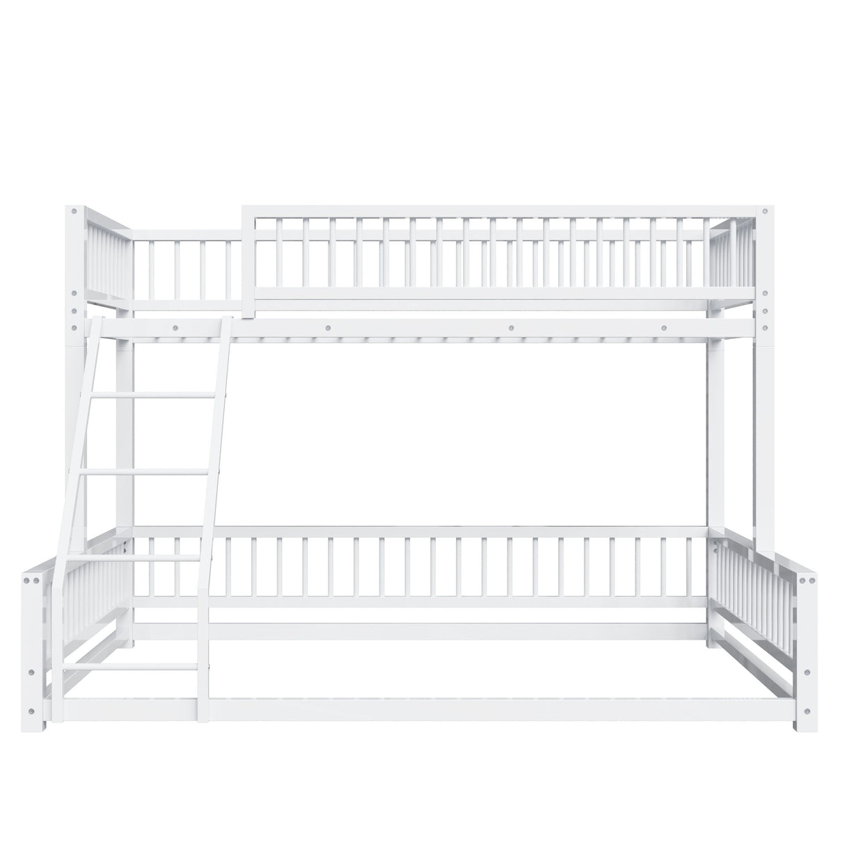 Bunk Bed With Ladder And Safety Guardrails