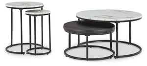 Jusmour - Occasional Nesting Table (Set of 4) - Black / White - Best Buy Furniture